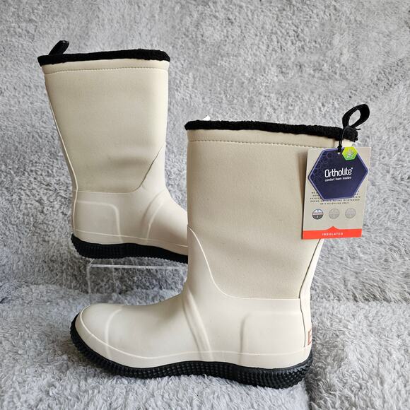NEW Hunter Women's‎ Sherpa Logo Insulated Boots Size 9 White Waterproof Comfort - Picture 1 of 10